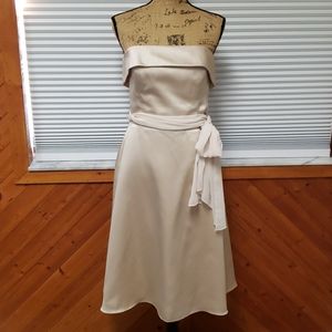 White house black market size 10 light gold dress